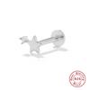 S925 Sterling Silver New Version Puncture Internal Thread Flat Head Body Auricle Puncture Earbone Stud Earring Stud Earring