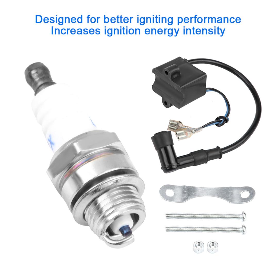 CDI Ignition Coil Magneto for Motorized 49cc 66cc 80cc Engine Bicycle Spark Plug