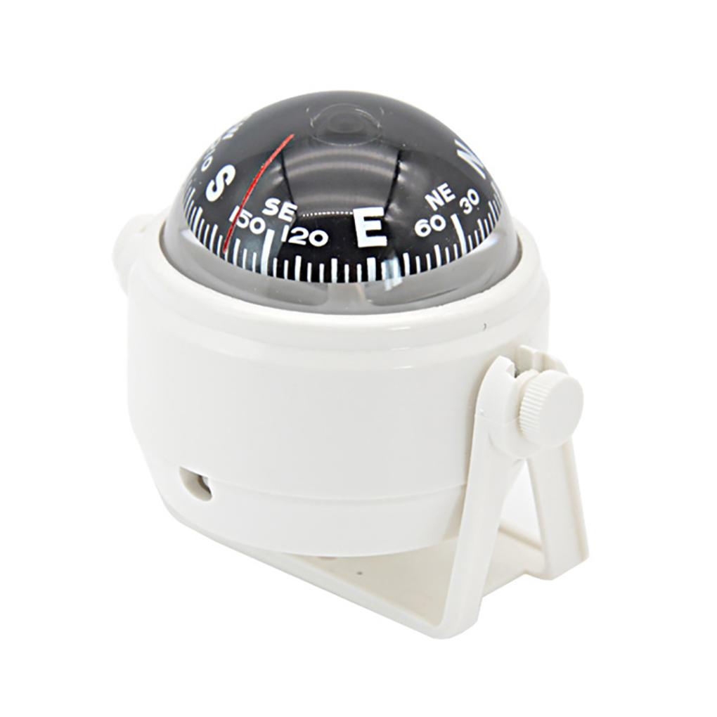 1x Ball Shaped Vehicle Navigation Car Compass w/ Dial Sea Pivoting Marine Boat Compass Splashproof Sea Marine Electronic Compass