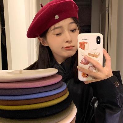 Korean New High Quality Wool Beret for Women In Autumn and Winter Versatile Temperament Retro Face Showing Small High End Hat