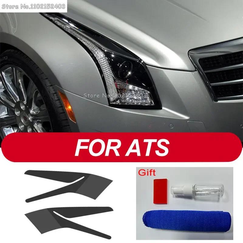 2 Pcs Car Headlight Protective Film Headlamp Transparent Black TPU Sticker For Cadillac CT6 XT4 XT5 XT6 XTS ATS Accessories