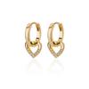 Zircon Heart Pendientes Earring For Women Stainless Steel Gold Color Piercing Earring 2025 Trend Jewelry Aretes Accesorios Mujer