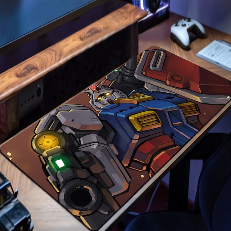 Mousepad Mechanical Warrior RX Gundam Rubber Keyboard Pad Non Slip Desk Mouse Mat HD Desk Mat Gaming Mouse Pad Extended Pad