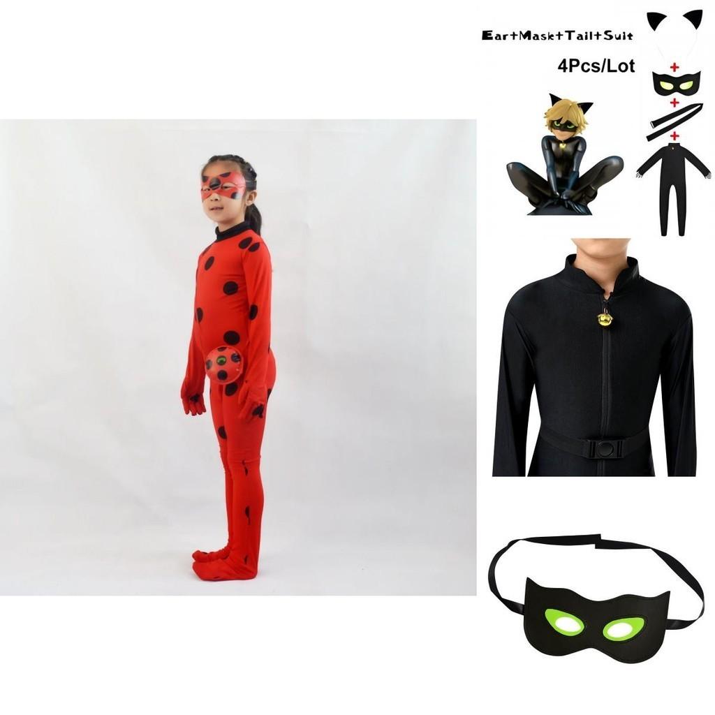 Miraculous Ladybug Cosplay-Kostüm für Kinder und Erwachsene Perfekt für Halloween- und Weihnachtsfeiern!