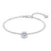 Sparkling Dance Rhodium Plated Bangles Womens Blue