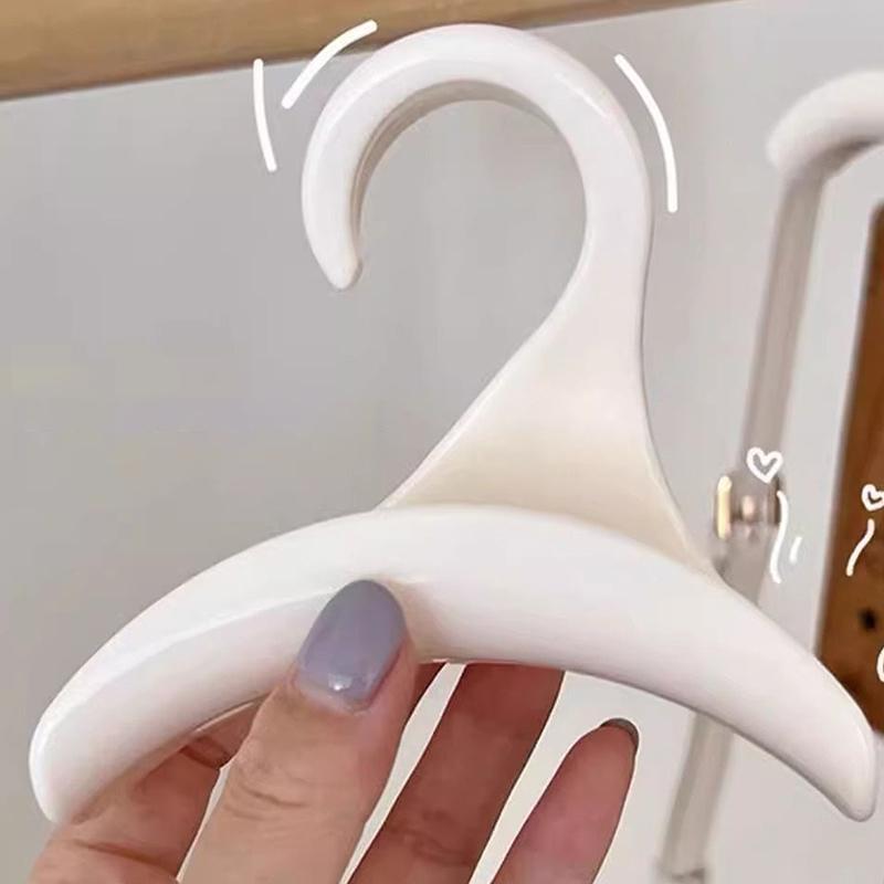 5pcs Widen Plastics Hanger Connection Hook Stackable Space Saving Storage Multifunctional Bag And Hat Hanging Rack