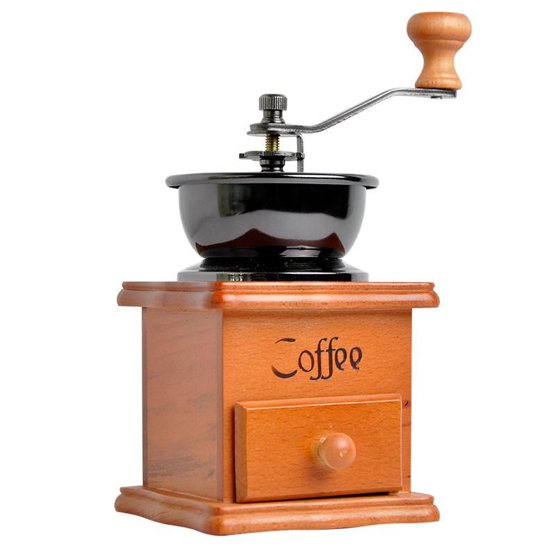 Macinacaffè Manuale a Manovella Vintage - Macina Caffè Manuale con Macine in Ceramica per Espresso, French Press e Pour Over - Macinacaffè Portatile per Chicchi