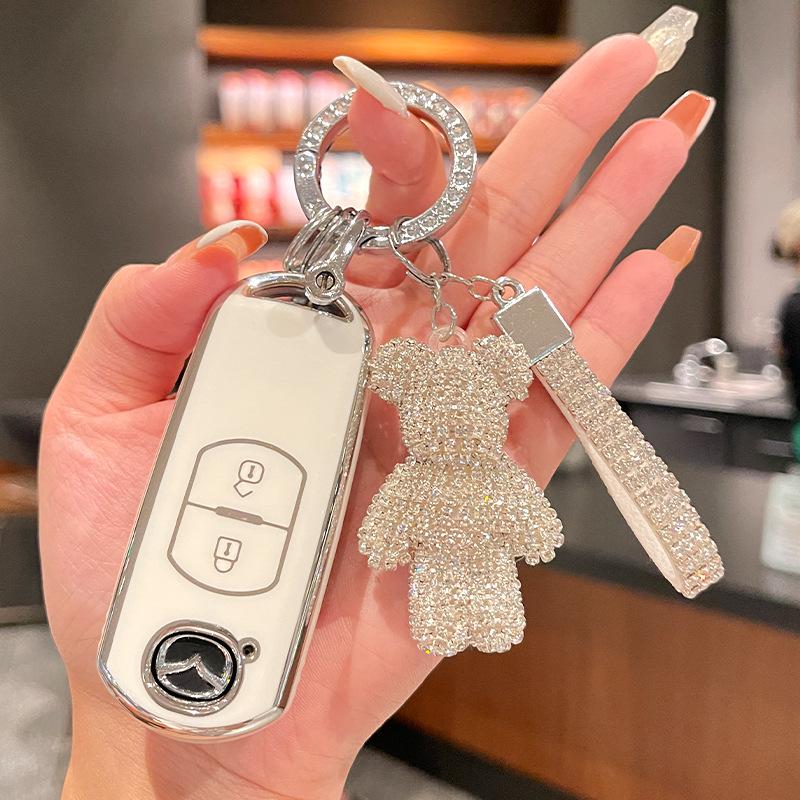 Mazda 3 Axela CX4/CX5 Atenza için TPU Elmas Anahtar Kılıfı