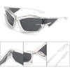 Xiaomi Y2K Futuristic Geometric Sunglasses UV400 Cyberpunk Irregular Wrap Around Shades Unisex Fashion Street Party Eyewear