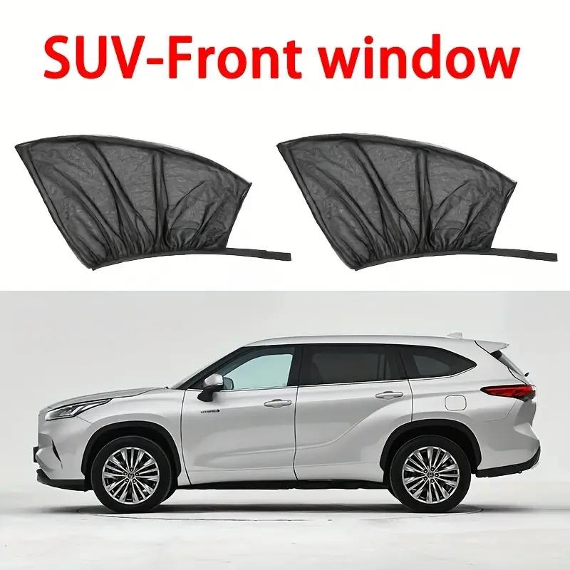 2PCS Autofenster Sonnenschutz Abdeckung Sonnenschutz UV-Schutz Auto vorne hinten schwarz Fenster Vorhang Sommer Auto Zubehör