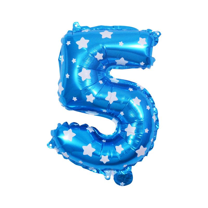 Small Digital Balloon 16-Inch Us Version Of Thin Body Decoration Birthday Party Aluminum Film Balloon Digital Balloon