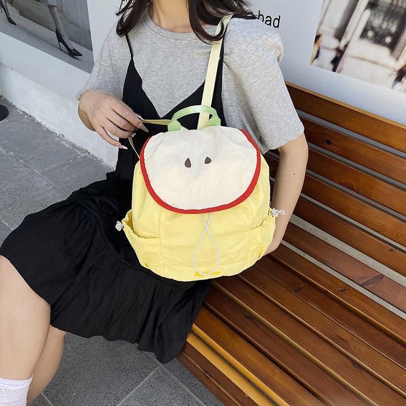 Niche design bag fruit college style girl personality simple large capacity student backpack