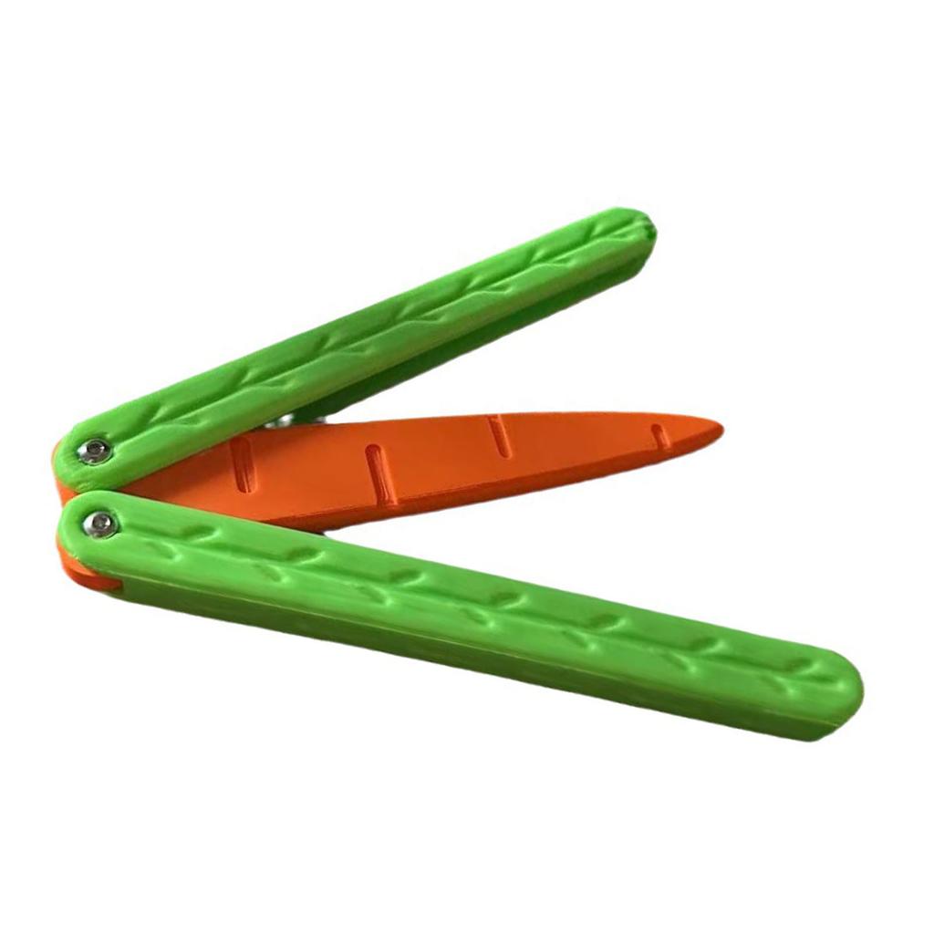 Carrot Knife Foldable Cute Stress Relief Portable High Safety Durable Plastic 3D Printing Knife Toy