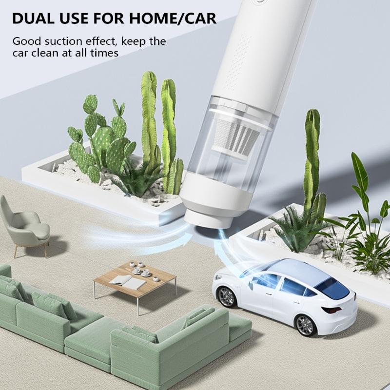 Portable Hand Vacuum for Car and Home Strong Suction Dust Cleaner USB Charging Washable HEPA Filter for Pet Hair Removal