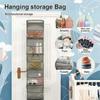 Six Compartments Storage Hanging Bag Wall-mounted Bag Organizer Toy Snack Storage Bag  Dorm