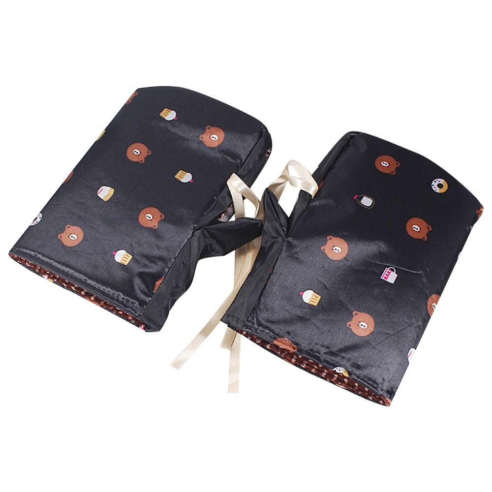 

Coldproof Motorcycle Handlebar Gloves Thickened Handle Covers Hand Warmer Warm Mittens Summer Black Bear Head