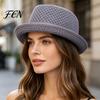 UV Protection Hat Jazz Hat, Foldable Pig Ear Sun with Picnic Protection, Breathable Mesh Summer Travel for Women Men Vacation