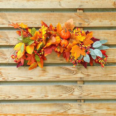 Künstlicher Herbst Ahornblätter Girlande Halloween Kürbis Erntedank Dekoration Abendessen