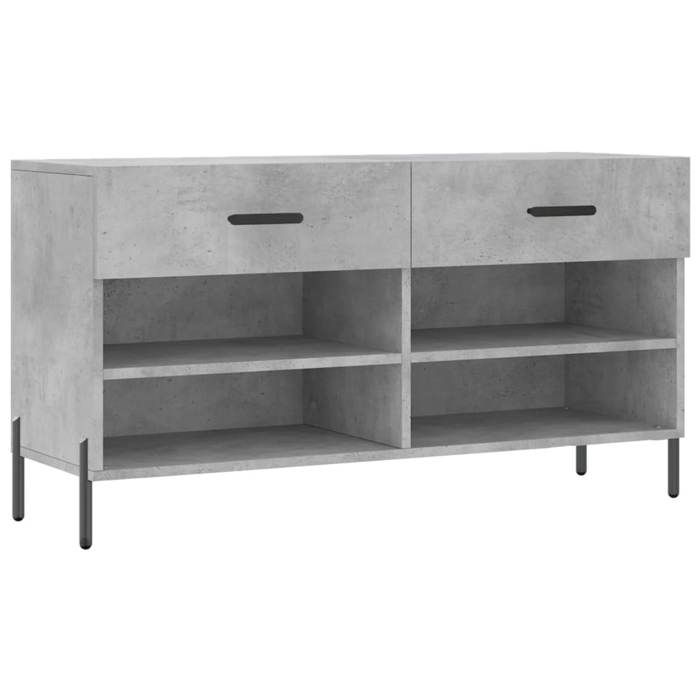 VidaXL Shoe Bench, Shoe Cabinet with 4 Shelves and Legs, Shoe Rack with 2 Drawers Living Room, Modern, 829752