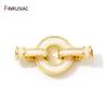 18K Gold Plated Brass Enamel Round Clasps Connector Fasteners,Lock Clasps For DIY Needlework Bracelet Necklace Making Supplies