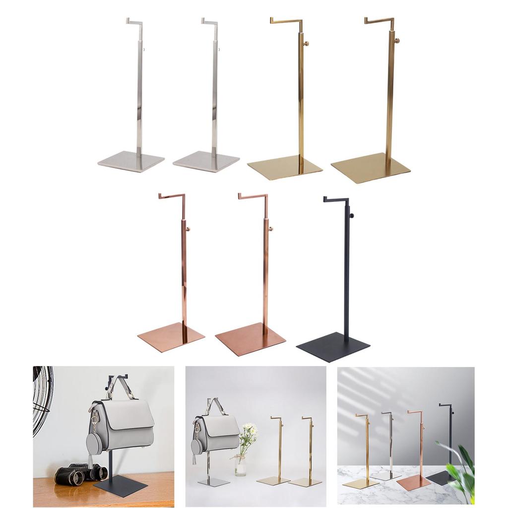 Handbag Display Rack, Bags Purse Stand Stable Stainless Steel Hanging Hook Holder Tabletop