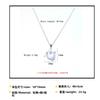 Blue Ocean Moonstone Moon Flower Titanium Steel Zircon Clavicle Necklace For Women