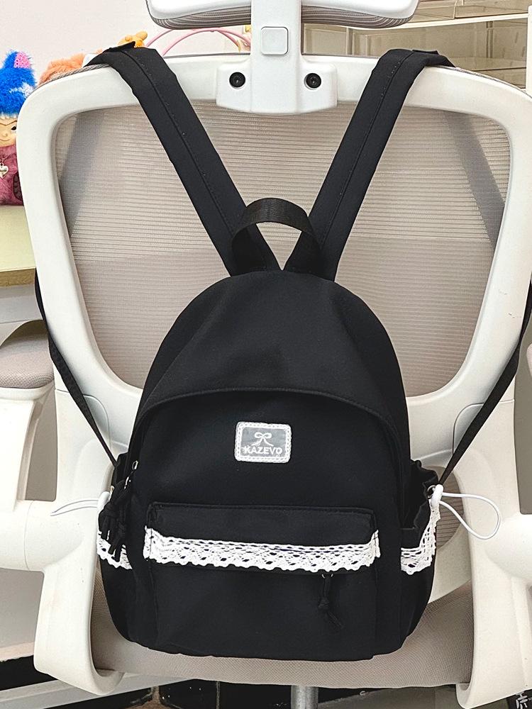 Schoolbag1011 junior high school girls lace large capacity high school backpack travel simple schoolbag lightweight backpack
