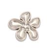 10Pcs Fashionable Glossy Silver Flower Buttons - Women's Cardigan & Jackets & Suits DIY Craft Button Clothing Sewing Accessories