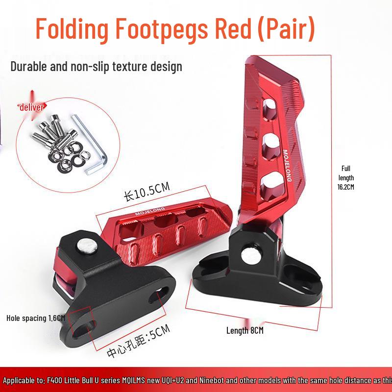 Folding Foot Pegs for Niu UQi+ U2 F400T MQIL MS Electric Scooters