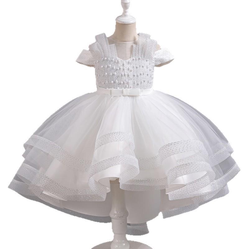 Girls' Summer Birthday Mesh Princess Dress - Formal Puffy Performance Costume