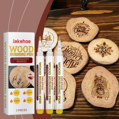 Wooden Burning Marker Pens Wood Drawing Scorch Pen Wood Working For Basswood Birch Poplar And Birch Handmade Diy Creations