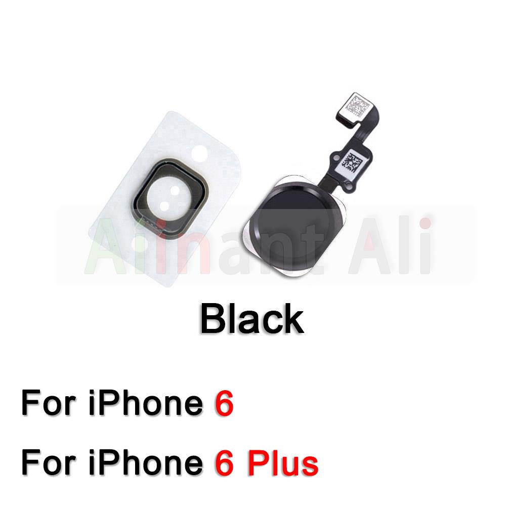 AiinAnt Return Back Home Button Flex Cable For iPhone 6 6s 7 8 Plus 5s SE Connector Phone Parts Repair No Touch ID