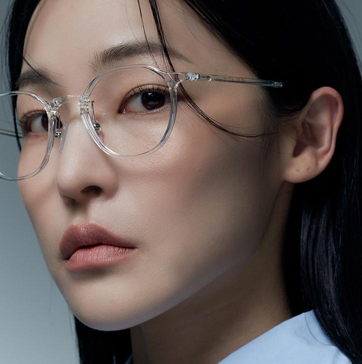 Alloaiweeo [Air Flex] Al6402 2020G Airflex Ultra-Lightweight_Clear Hexagon Frame_Blue Light Lens Selection