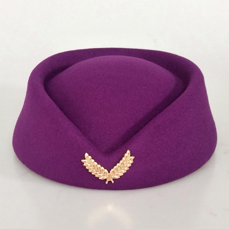 Kapelusz Stewardesy Stewardesa Hostessa Strój Cosplay Transmisja na żywo Występ sceniczny Nieruchomość budowlana