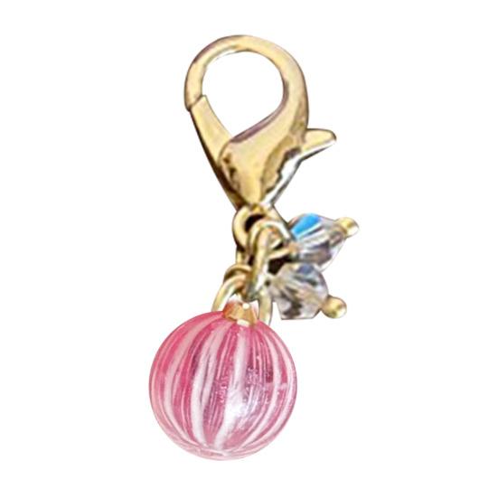 Keychain Pendant Easy to Use Mini Compact Translucent Texture Sugar Beads Design Keychain with Lobster Clasp Backpack Accessory