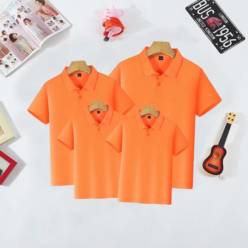 Children's & Parent-Child Polo Shirt: Quick-Drying Sports, Cultural, Short Sleeve with Custom Logo Print