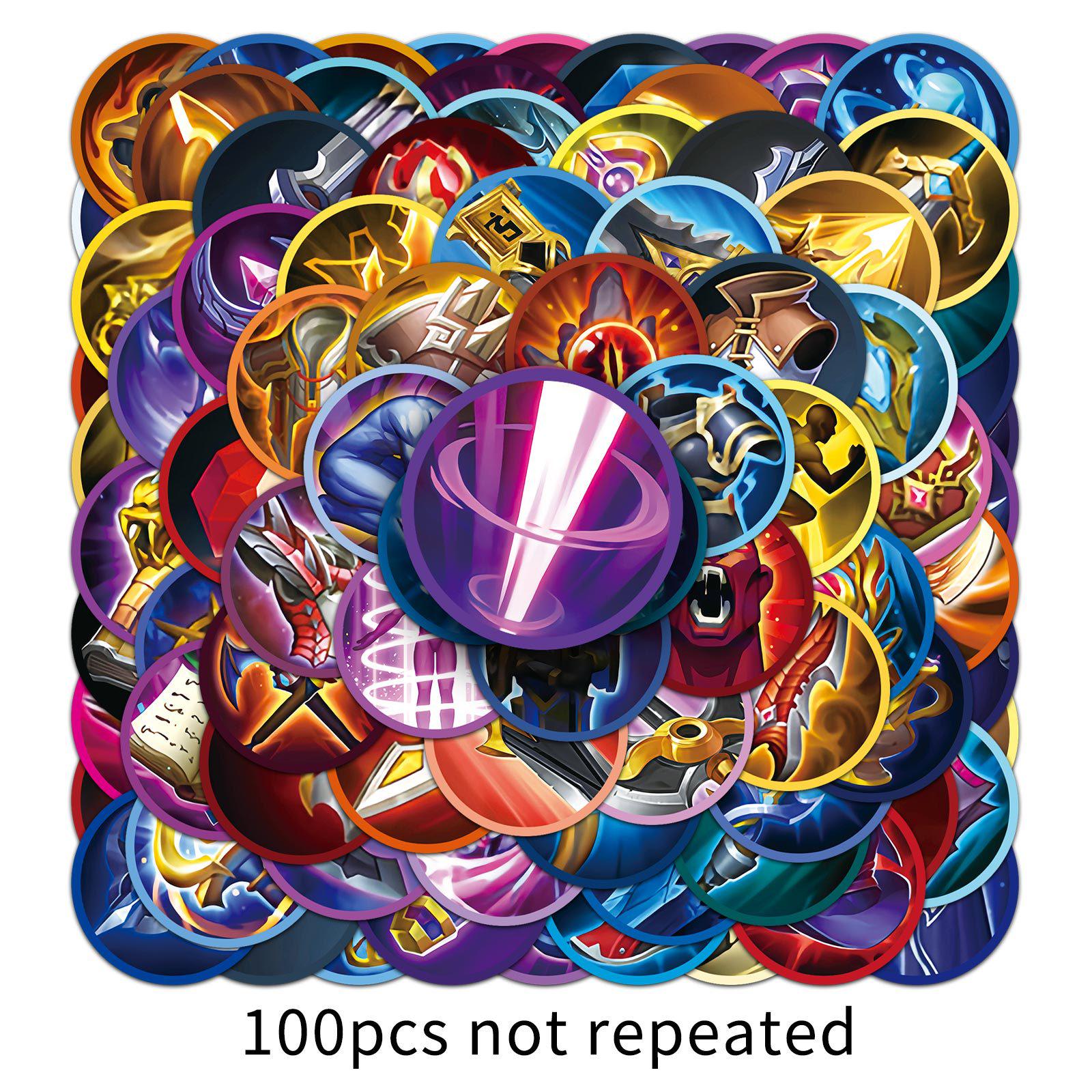 Waterproof Game Skill Icon Stickers for Honor of Kings - Creative Decoration for Phones & Computers (100 Sheets)