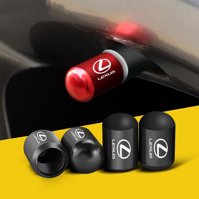 4pcs Aluminium alloy Car Wheel Tire Valve Stem Caps Anti-theft Cover Accessory For Lexus RX330 IS250 RX350 IS300h ES350 GS300 UX ysbn77