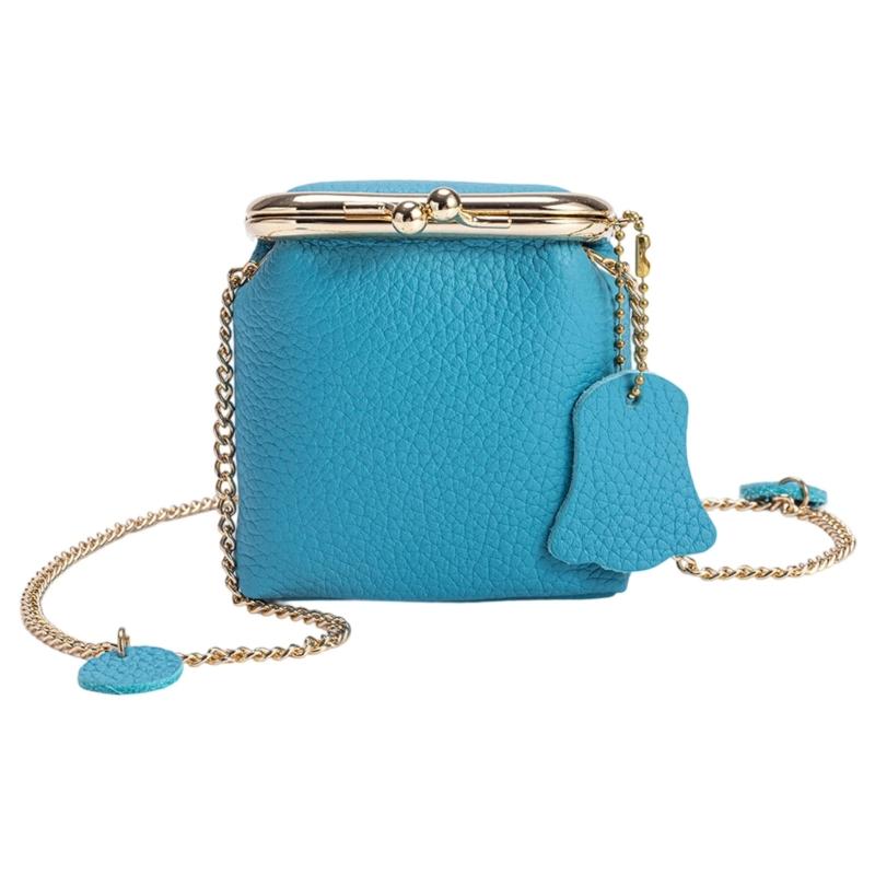 Компактная Сумка Через Плечо Многофункциональные Органайзеры Регулируемый Цепочный Ремень Классический Синий Водонепроницаемый Дизайн синий