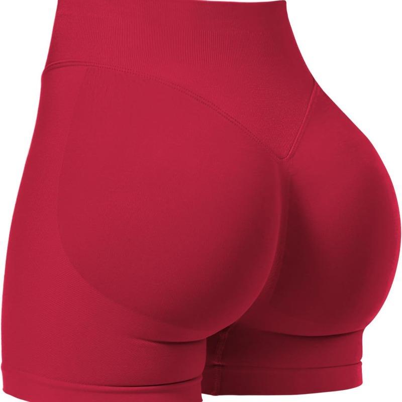 Women's High-Waisted Yoga Shorts Quick-Dry Seamless Workout Running Fitness Elastic Butt-Lifting Stretchy Gym Activewear All-Season Sports Apparel