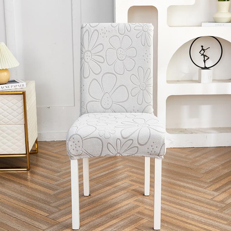 Thick Jacquard Chair Cover Spandex Stretch Slipcovers Chair Seat Covers For Kitchen Dining Room Wedding Banquet Home 1Pc