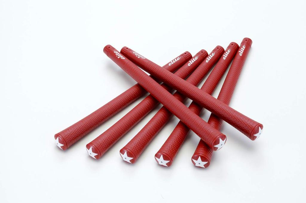 Elitegrips Golf Grips S48 STAR Set Classic Red with Back Line 7-piece