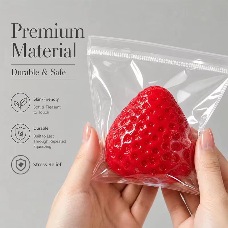 Squishy Big Strawberry Squeeze Toy Kids Soft Pinch Fruit Pop Fidget Toys Party Entertainment Games Halloween  Gift Wholesale