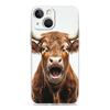 Phone Case For iPhone 17 Cases iPhone Air 16 15 12 13 14 Pro Max 7 8 Plus 16Pro iPhone11 Clear Soft Cover Bull Animal