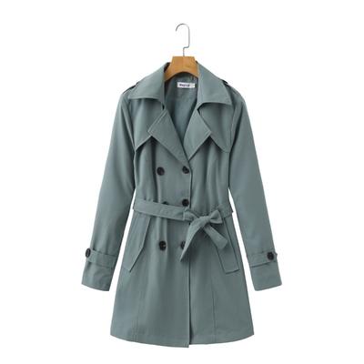 Damen Windjacke Koreanische Mode Lässig Vielseitig Mittellange Jacke Oberteil