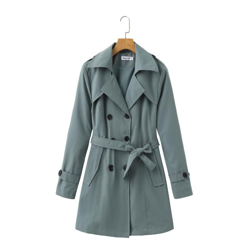 

Women s Windbreaker Korean Fashion Casual Versatile Mid-Length Jacket Top XXL темно-зелений колір