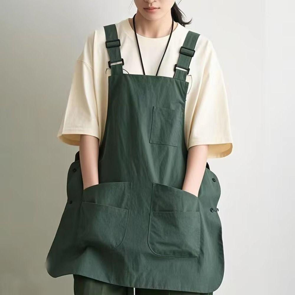 Waterproof Baking Apron Sleeveless Kitchen Cooking Apron Lightweight Workwear Apron Coffee Shop