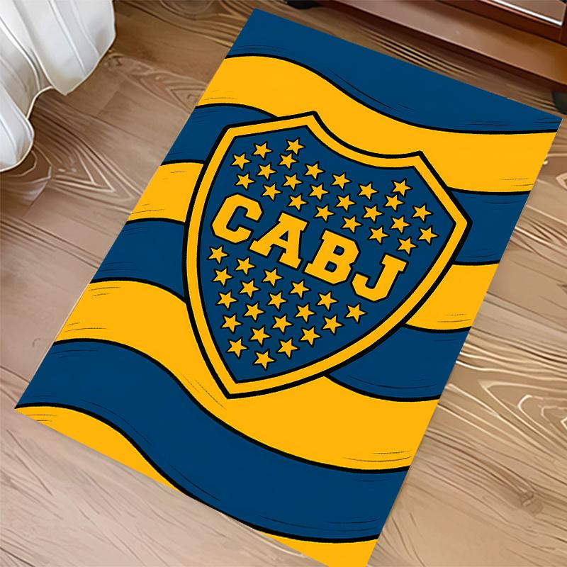 1pc Club Atlético Boca Juniors Print Area Rug - Soft,Washable Non-Slip Indoor Mat for Office Chairs,Living Room,Home Office Decorative Rug