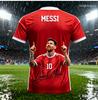 Kids Boys Summer Men Messi Football Short Sleeve T-shirt Casual Sports Jersey Street Tee Daily Training Wear