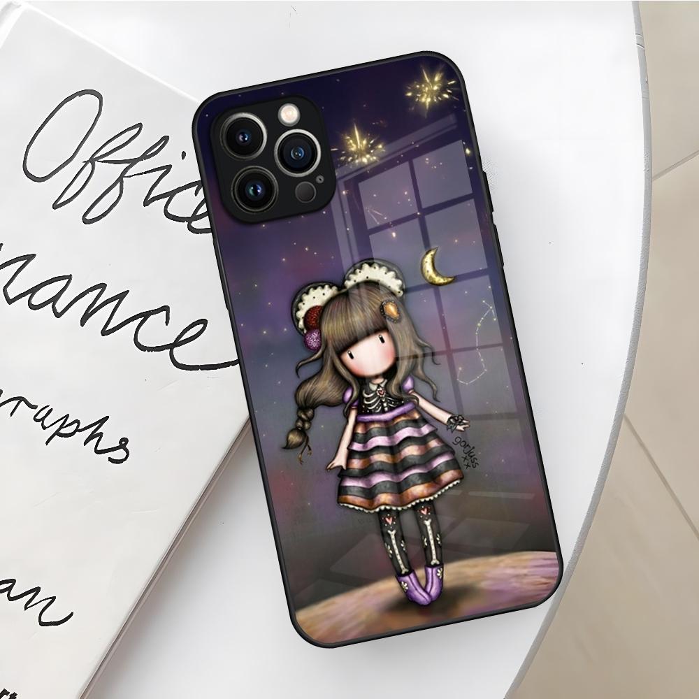 Gorjusses Cute Doll Santoroes Phone Case for Iphone 17 16 Air 15 14 12 11 13 Pro Max Mini X Xr Xs Se Puls glass Cover